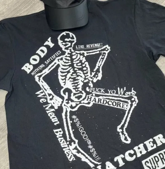 White TEE Black S and SS23 Print BODY Skull SNATCHERS Back L XL M 0910